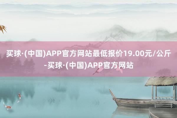 买球·(中国)APP官方网站最低报价19.00元/公斤-买球·(中国)APP官方网站