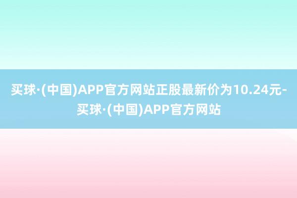 买球·(中国)APP官方网站正股最新价为10.24元-买球·(中国)APP官方网站