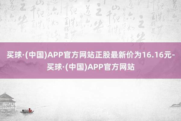 买球·(中国)APP官方网站正股最新价为16.16元-买球·(中国)APP官方网站