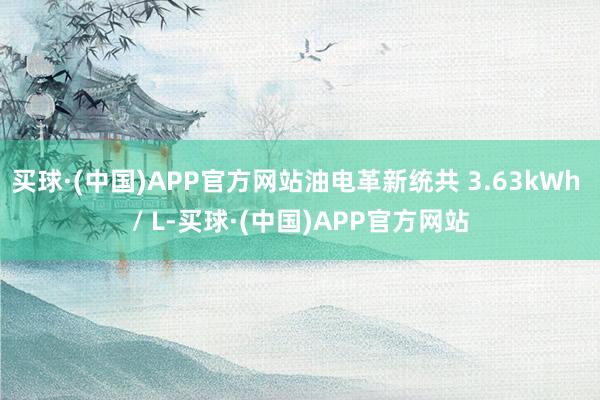 买球·(中国)APP官方网站油电革新统共 3.63kWh / L-买球·(中国)APP官方网站