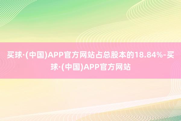 买球·(中国)APP官方网站占总股本的18.84%-买球·(中国)APP官方网站