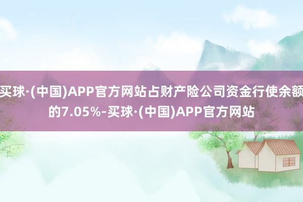 买球·(中国)APP官方网站占财产险公司资金行使余额的7.05%-买球·(中国)APP官方网站