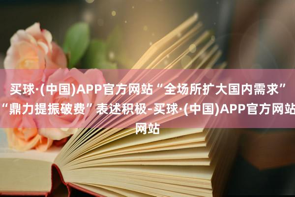 买球·(中国)APP官方网站“全场所扩大国内需求”“鼎力提振破费”表述积极-买球·(中国)APP官方网站