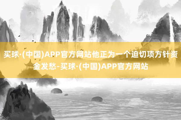 买球·(中国)APP官方网站他正为一个迫切项方针资金发愁-买球·(中国)APP官方网站